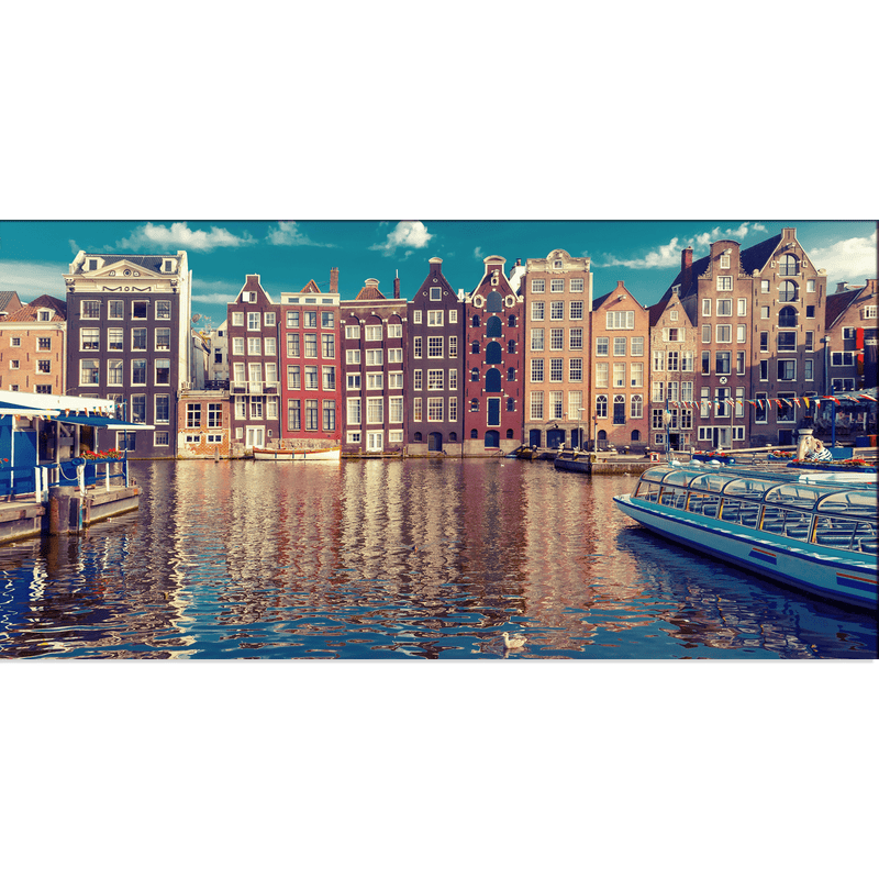 DECORGLANCE Home & Garden > Decor > Artwork > Posters, Prints, & Visual Artwork Town River Canvas Wall Painting