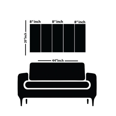 decorglance Home & Garden > Decor > Artwork > Posters, Prints, & Visual Artwork Panel Painting Town Street Artistic View Canvas Wall Painting- With 5 Frames