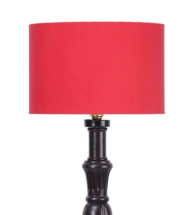 DecorGlance Lamps Red Cotton Drum Designer Fashionable Carving Floor Lamp for Home Decor (Red, Medium)
