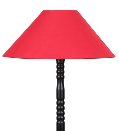 DecorGlance Lamps Red Cotton Floor Lamp
