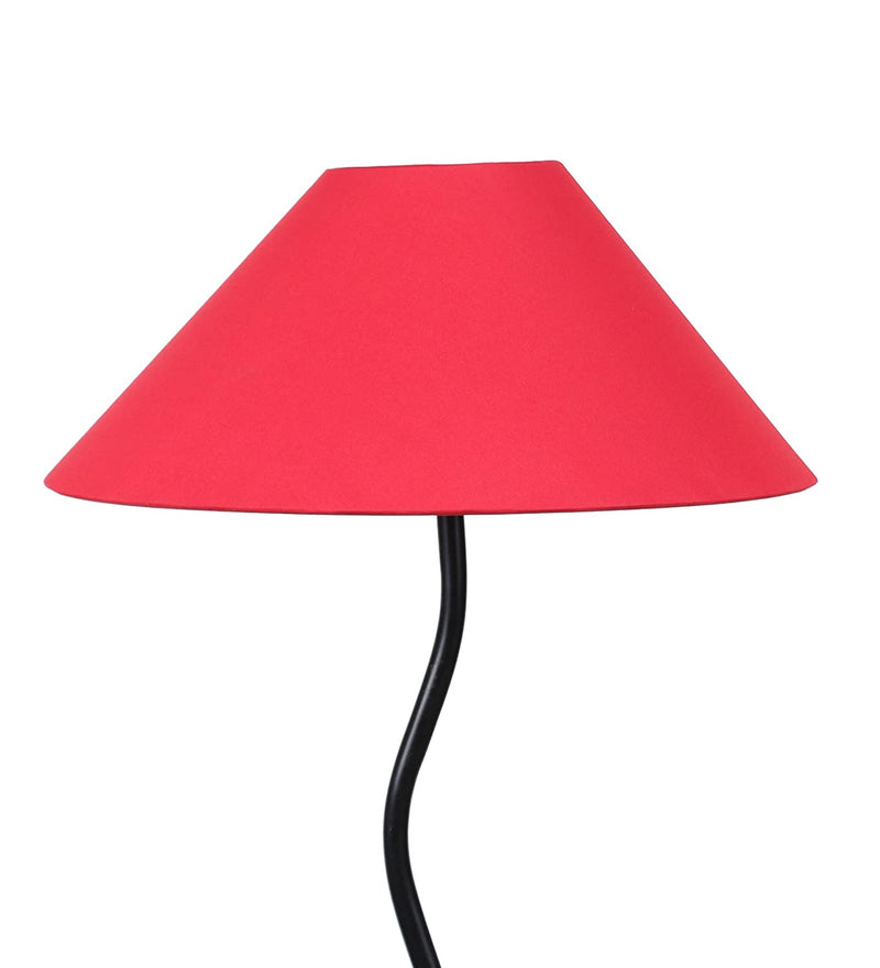 DecorGlance Lamps Red Flat Cotton Designer Zig Zag Floor Lamp (RED)