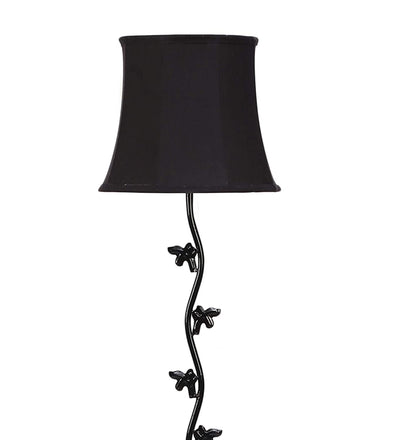 DecorGlance Lamps Soft Back Cotton Black Designer Fish Iron Floor Standing Lamp (Black)