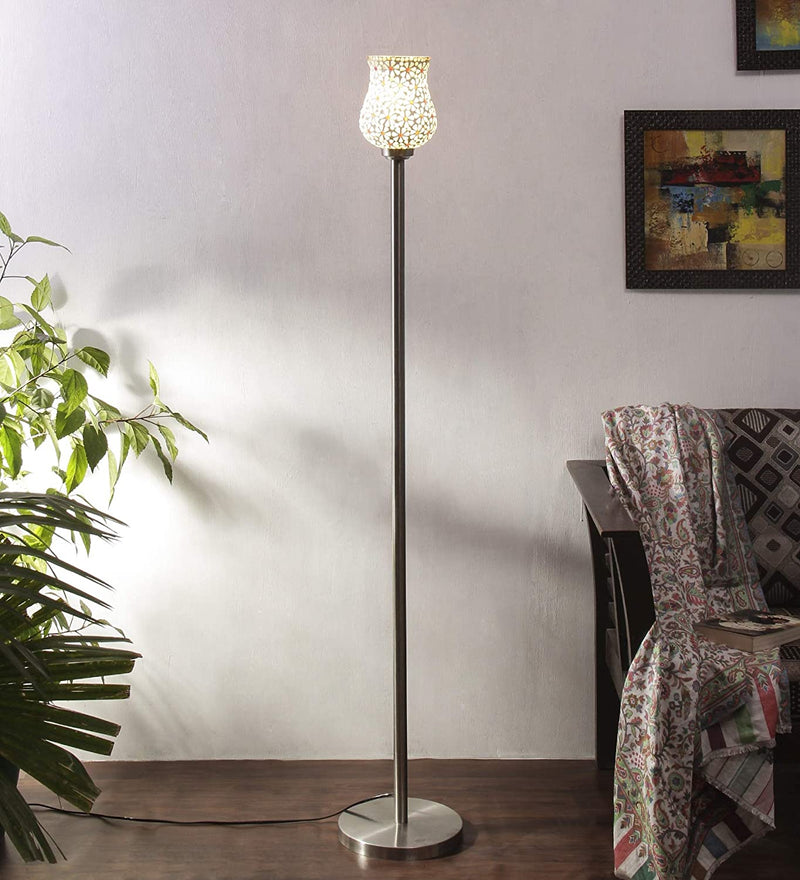 DecorGlance Lamps Steel Floor Standing Lamp (Multicolour)