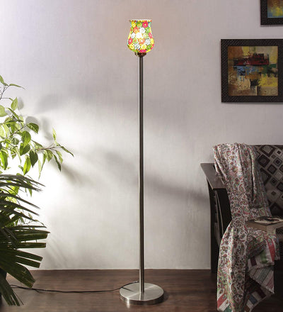 DecorGlance Lamps Steel Floor Standing Lamp (Multicolour)