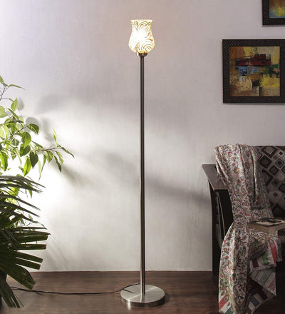 DecorGlance Lamps Steel Floor Standing Lamp (Multicolour)