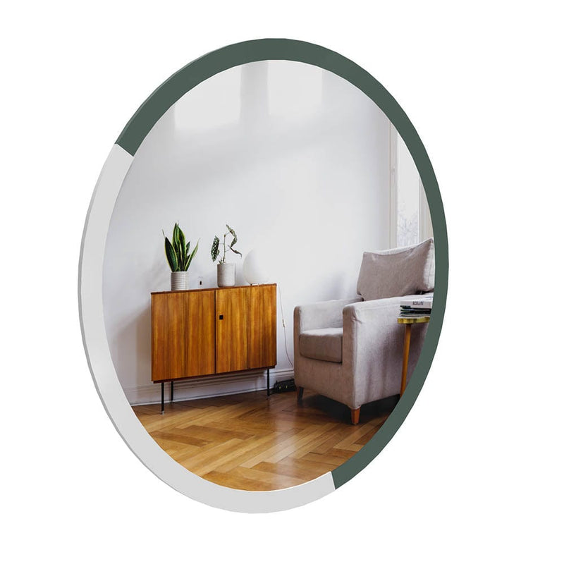 DecorGlance Mirror (20 Inch X 20) Inch Round Shape Wooden Wall Mirror