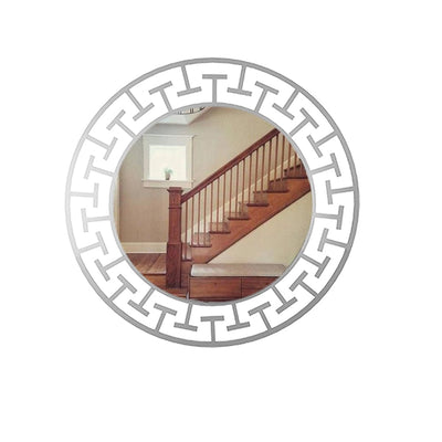 DecorGlance Mirror (20 x 20) inches Silver finish Round Vanity Mirror