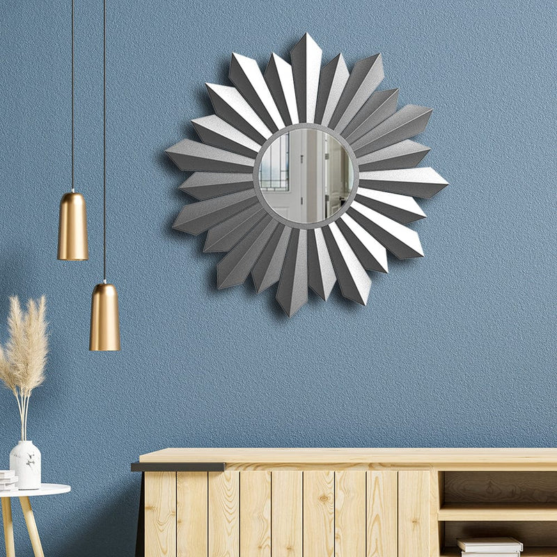 DecorGlance Mirror ( 30 x 30) inches Silver Round Mirror Wall Decor