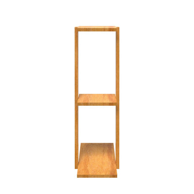 DecorGlance oak wooden large three planter stand