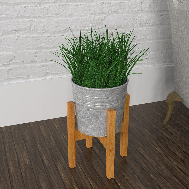 DecorGlance oak wooden planter stand