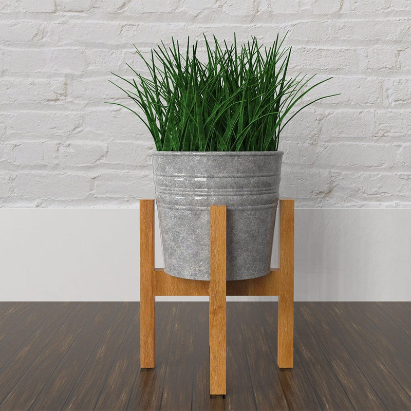 DecorGlance oak wooden planter stand
