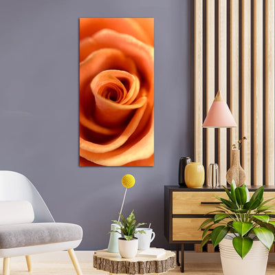 DecorGlance Orange Rose Close Up Canvas Wall Painting