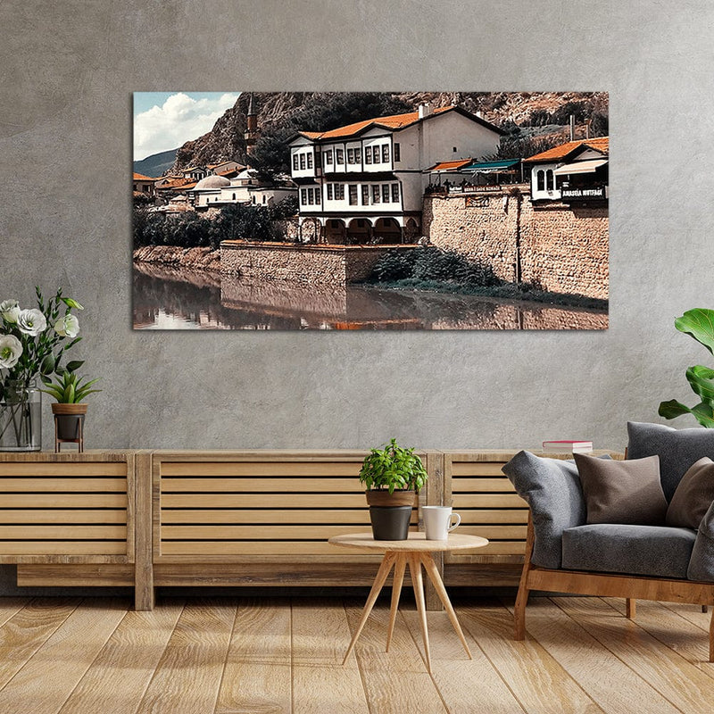 DecorGlance Ottoman Houses View Canvas Wall Painting