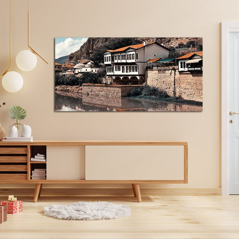 DecorGlance Ottoman Houses View Canvas Wall Painting