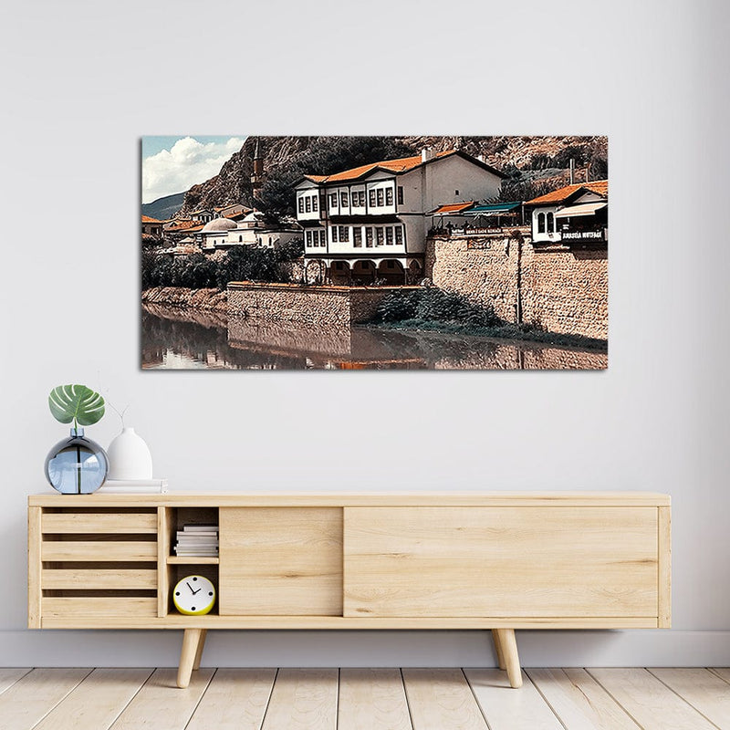 DecorGlance Ottoman Houses View Canvas Wall Painting