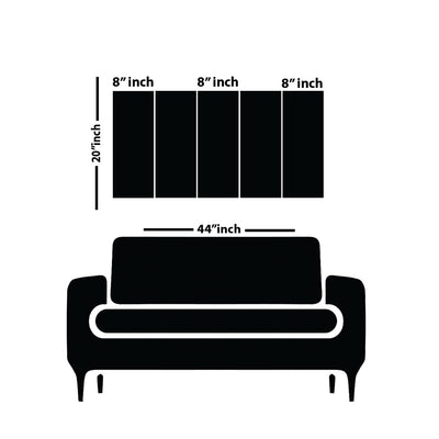 Bold Lady Framed Canvas Wall Painting- With 5 Frames