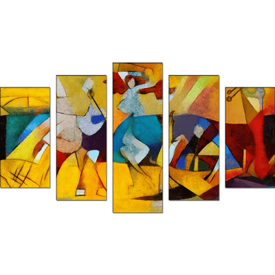 DECORGLANCE Panel painting Picasso Painting Canvas Wall Painting- With 5 Frames