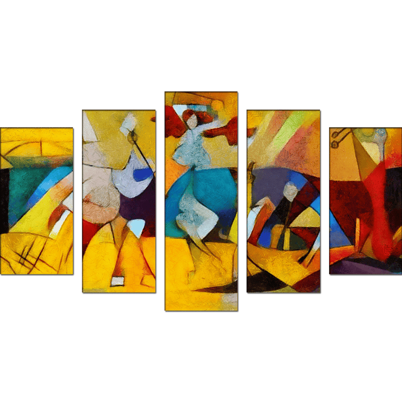DECORGLANCE Panel painting Picasso Painting Canvas Wall Painting- With 5 Frames