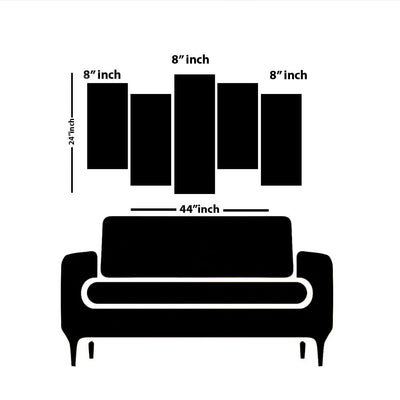 DECORGLANCE Panel painting Smoke Effect Abstract Canvas Wall Painting - With 5 Frames