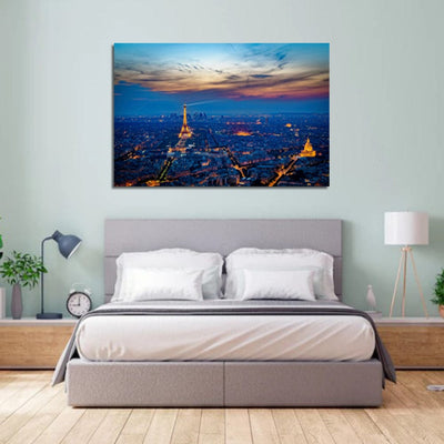 DecorGlance Paris View Print On Canvas Wall Painting