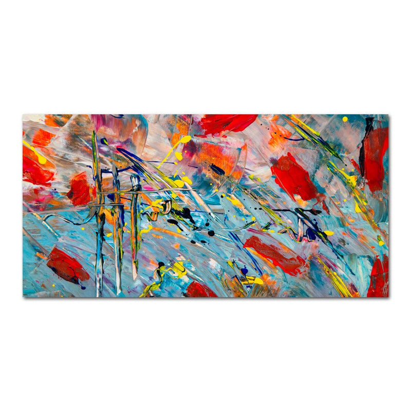 DecorGlance Patch & Stroke Abstract Canvas Wall Painting