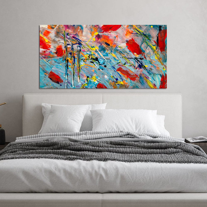DecorGlance Patch & Stroke Abstract Canvas Wall Painting