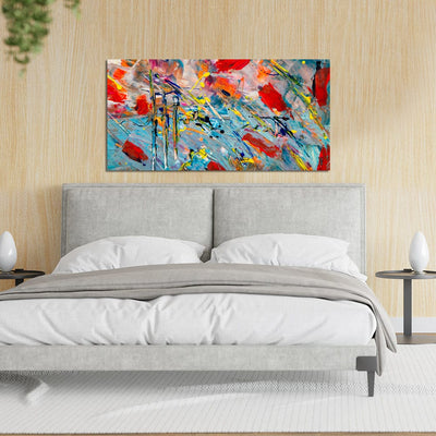 DecorGlance Patch & Stroke Abstract Canvas Wall Painting