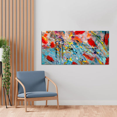 DecorGlance Patch & Stroke Abstract Canvas Wall Painting