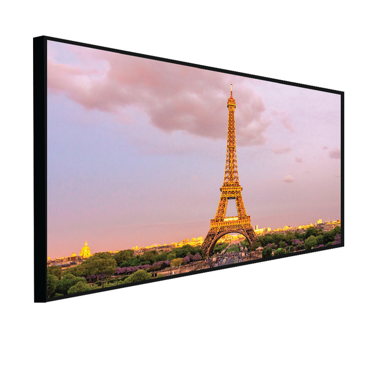 Eiffel Tower Day View Floating Frame Canvas Wall Painting