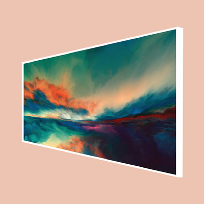 Abstract Multicolor Canvas Floating Frame Wall Painting
