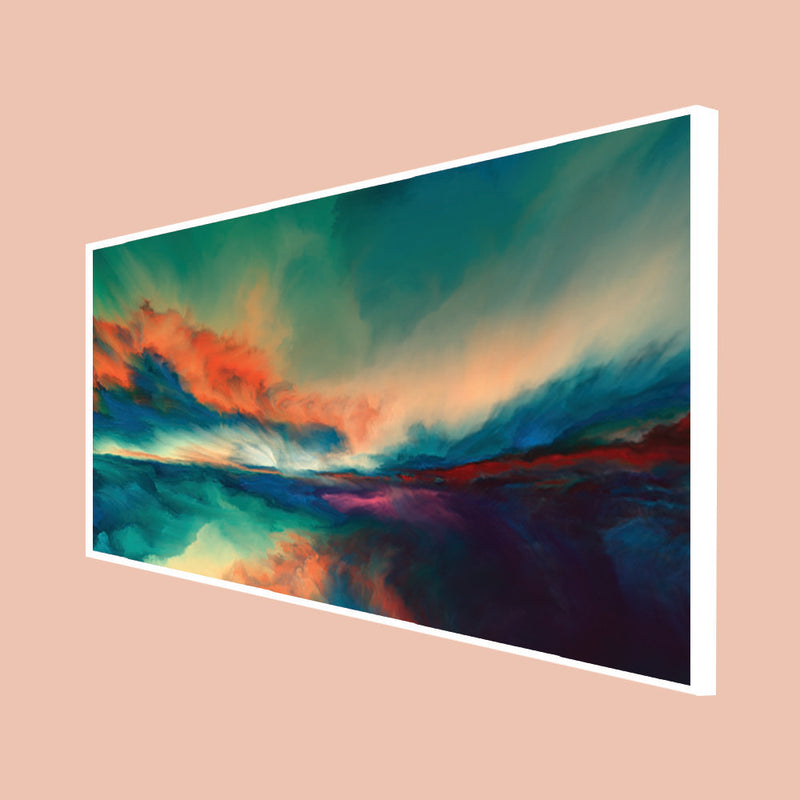 Abstract Multicolor Canvas Floating Frame Wall Painting