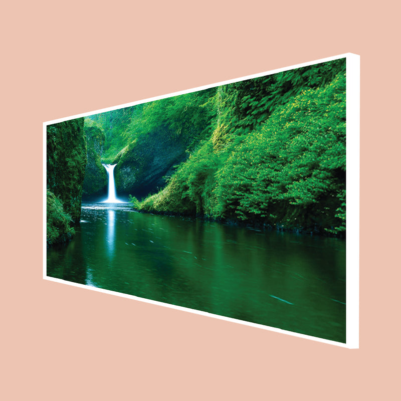 Beautiful Green Scenery Canvas Floating Frame Wall Painting