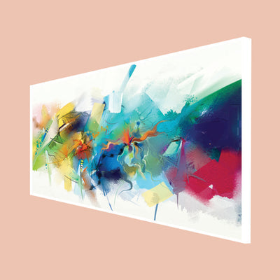 Acrylic Patch Abstract Canvas Floating Frame Wall Painting