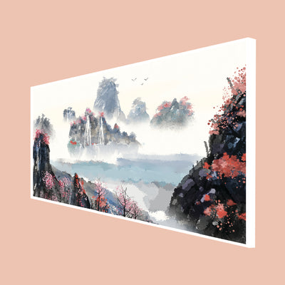 Mountain Canvas Floating Frame Wall Painting