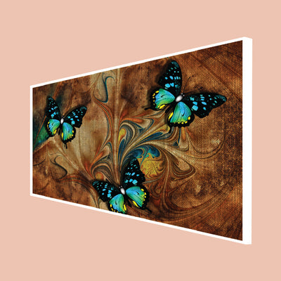 Butterfly Abstract Canvas Floating Frame Wall Painting