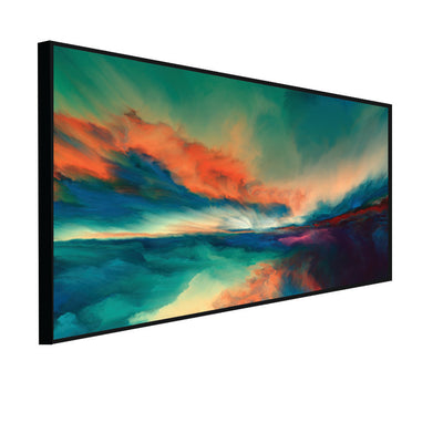 Abstract Multicolor Canvas Floating Frame Wall Painting