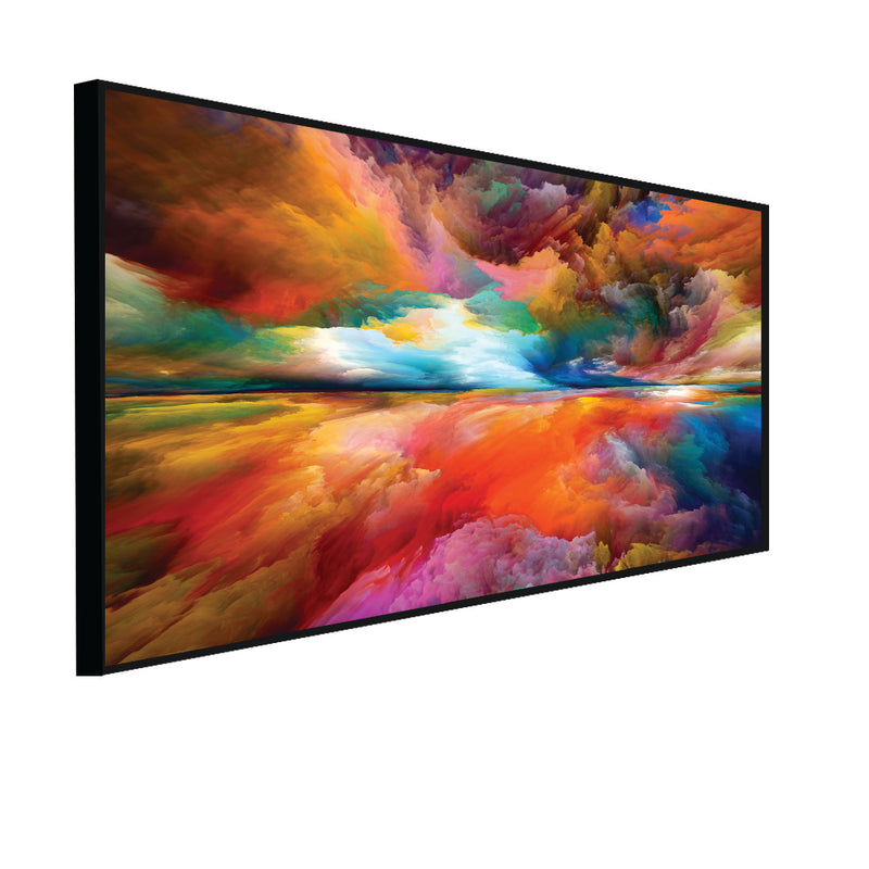 Colourful Sky Abstract Canvas Floating Frame Wall painting