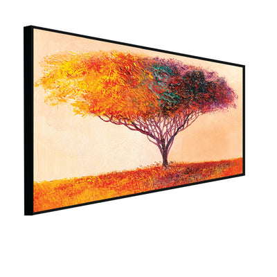 Colorful Tree Canvas Floating Frame Wall Painting