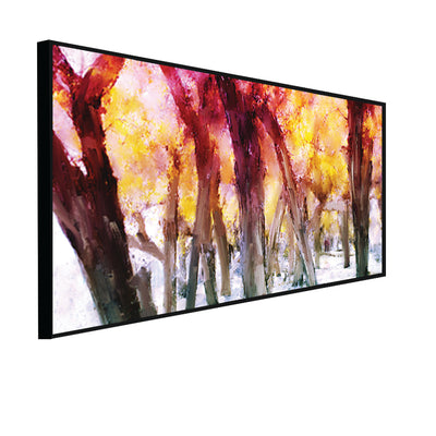 Forest Trees Abstract Scenery Canvas Floating Frame Wall Painting