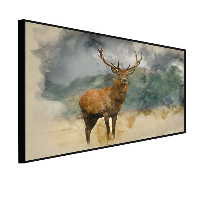 Beautiful Deer Canvas Floating Frame Wall Painting