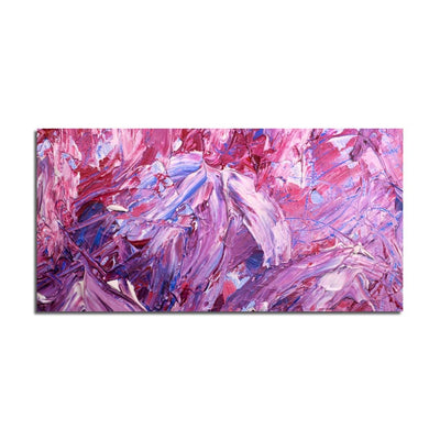 DecorGlance Pink Abstract Canvas Print On Wall Painting