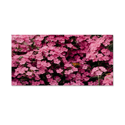 DecorGlance Pink Floral Canvas Wall Painting