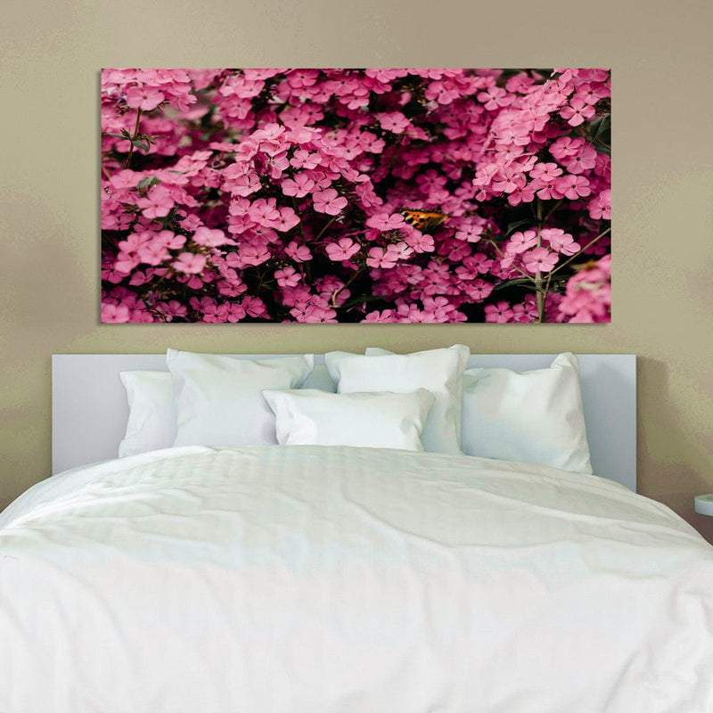 DecorGlance Pink Floral Canvas Wall Painting