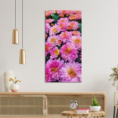 DecorGlance Pink Flower Canvas Wall Painting
