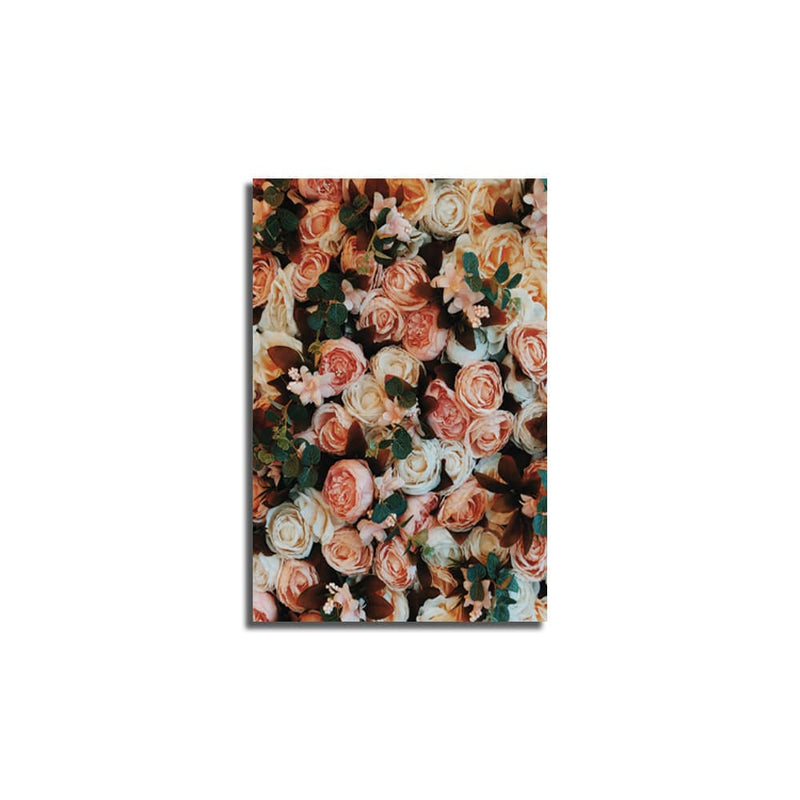 DecorGlance Pink Roses Canvas Wall Painting