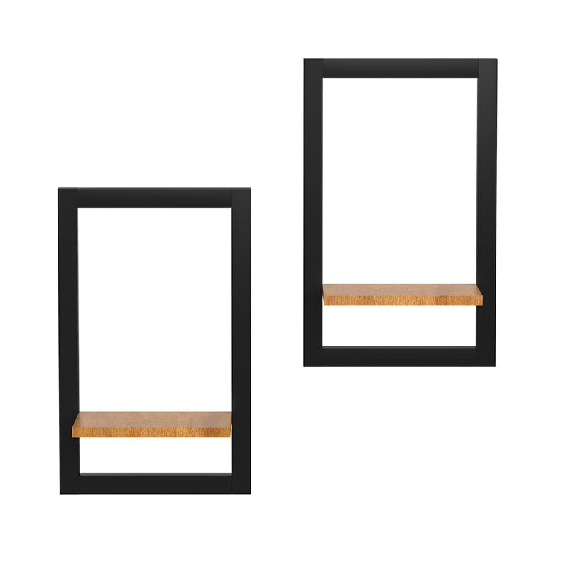 DecorGlance Plant Stands Black Rectangle Wall Hanging Planter Stand