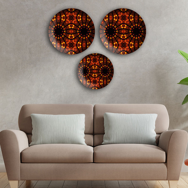 Classic Madhubani Wall Plates Painting Set of Three