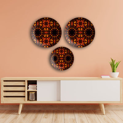 Classic Madhubani Wall Plates Painting Set of Three