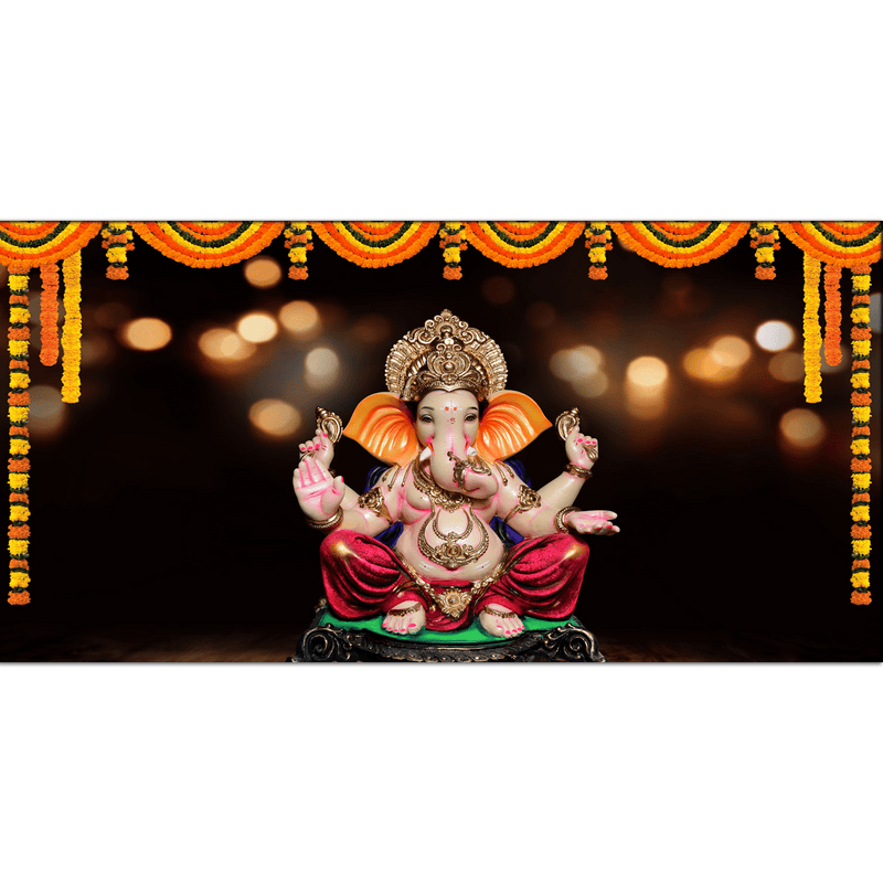 DECORGLANCE Posters, Prints, & Visual Artwork Ganpati Bappa Canvas Wall Painting