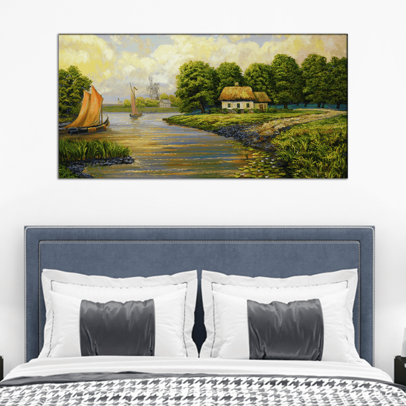 DECORGLANCE Posters, Prints, & Visual Artwork Oil Color Nature Scenery Canvas Wall Painting